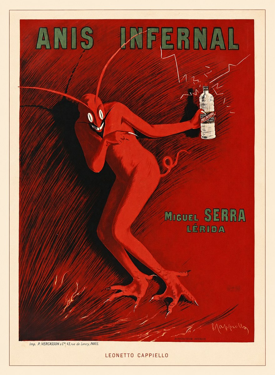 Leonetto Cappiello Anis Infernal II No6 - Plakát