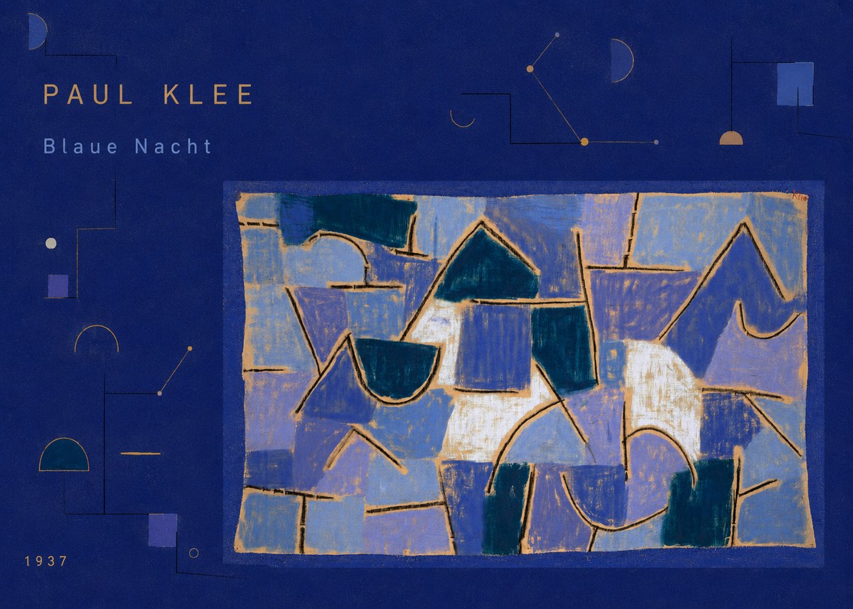 Paul Klee Blaue Nacht No3 - Plakát