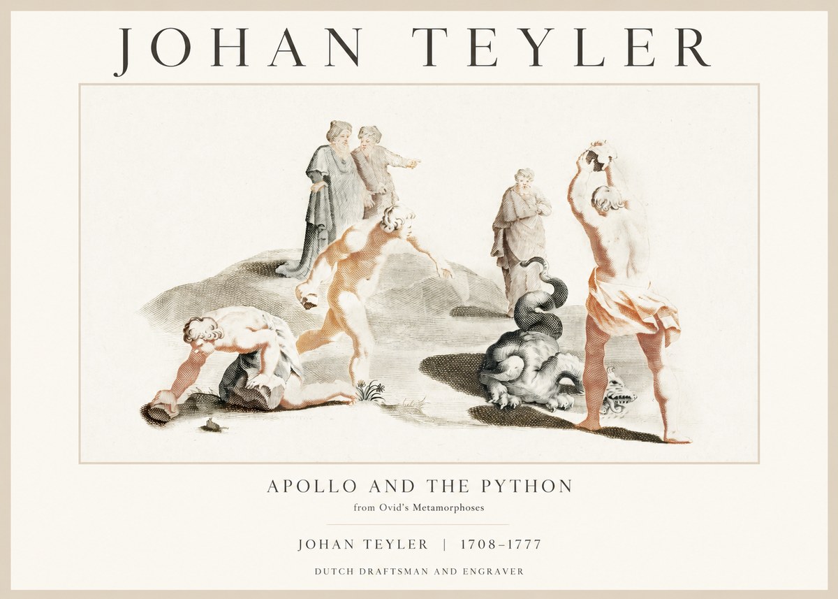 Johan Teyler Apollo and the Python No1 - Plakát