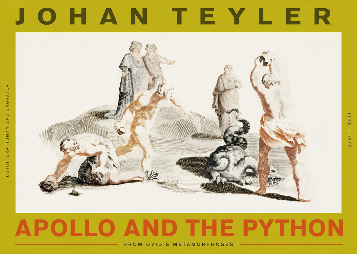 Johan Teyler Apollo and the Python No2 - Plakát