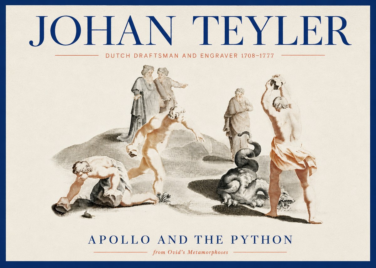 Johan Teyler Apollo and the Python No4 - Plakát