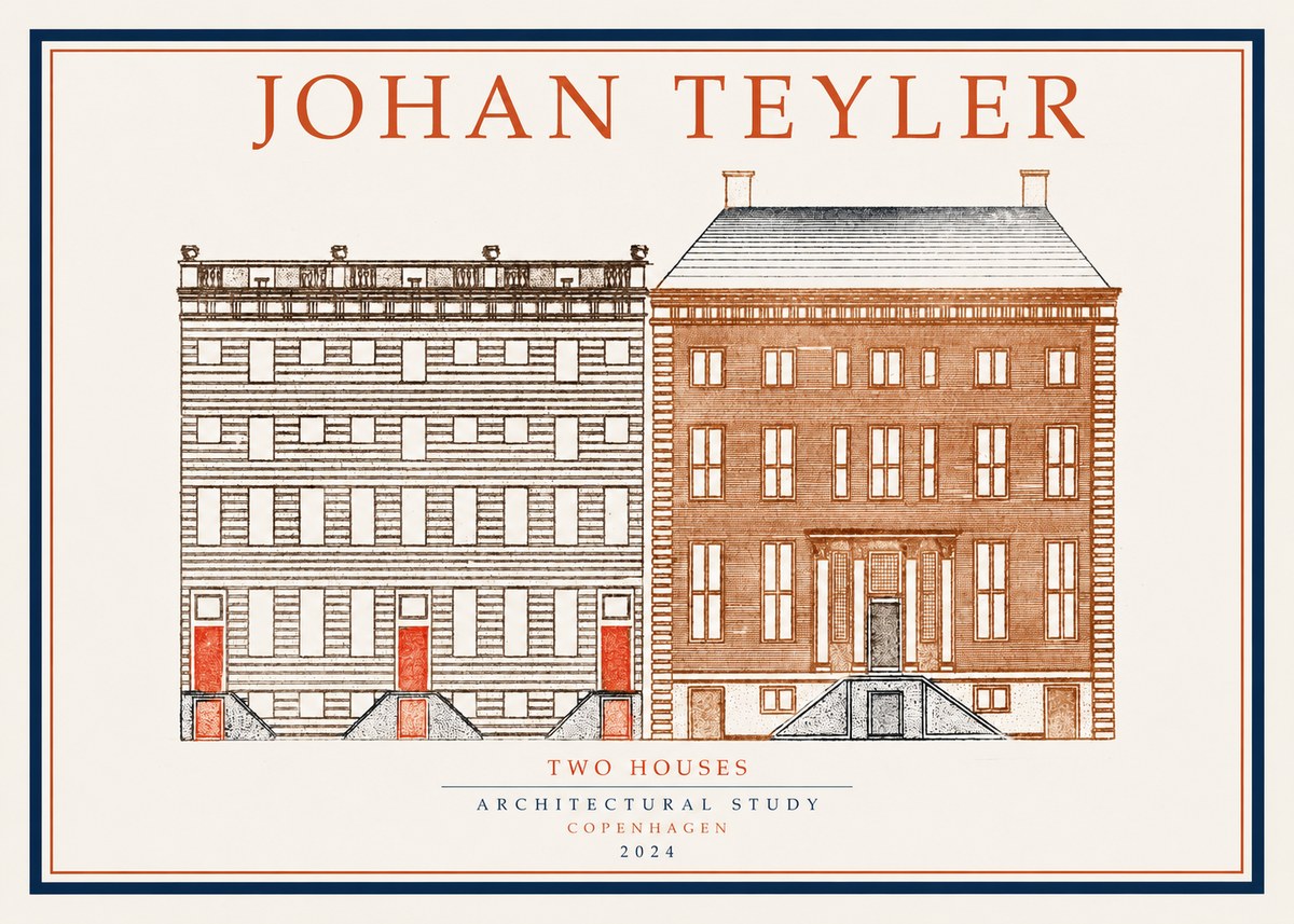 Johan Teyler Two Houses No1 - Plakát