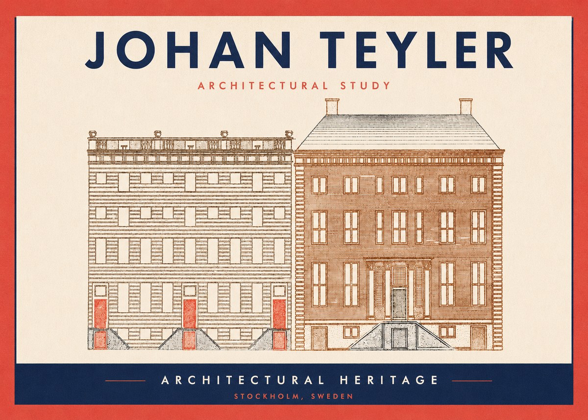 Johan Teyler Two Houses No3 - Plakát