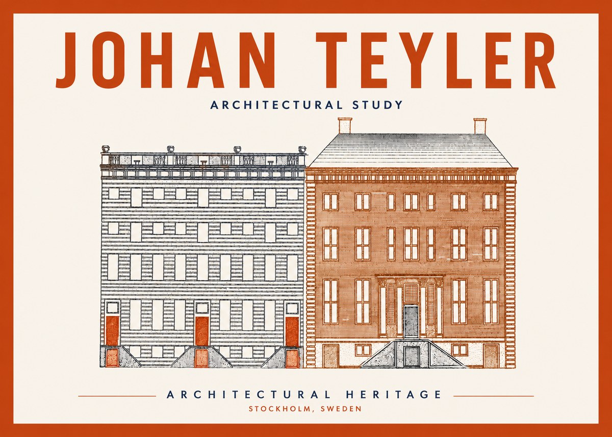Johan Teyler Two Houses No5 - Plakát