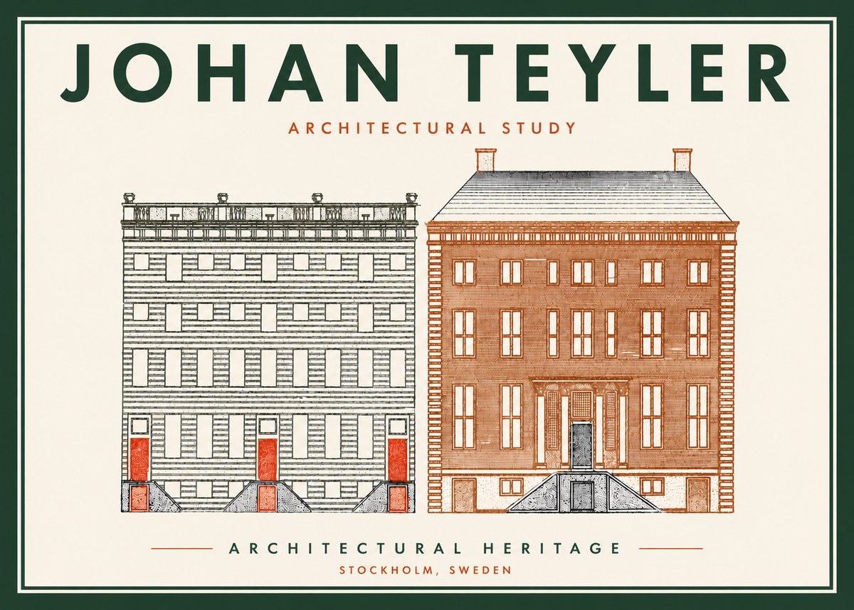 Johan Teyler Two Houses No6 - Plakát