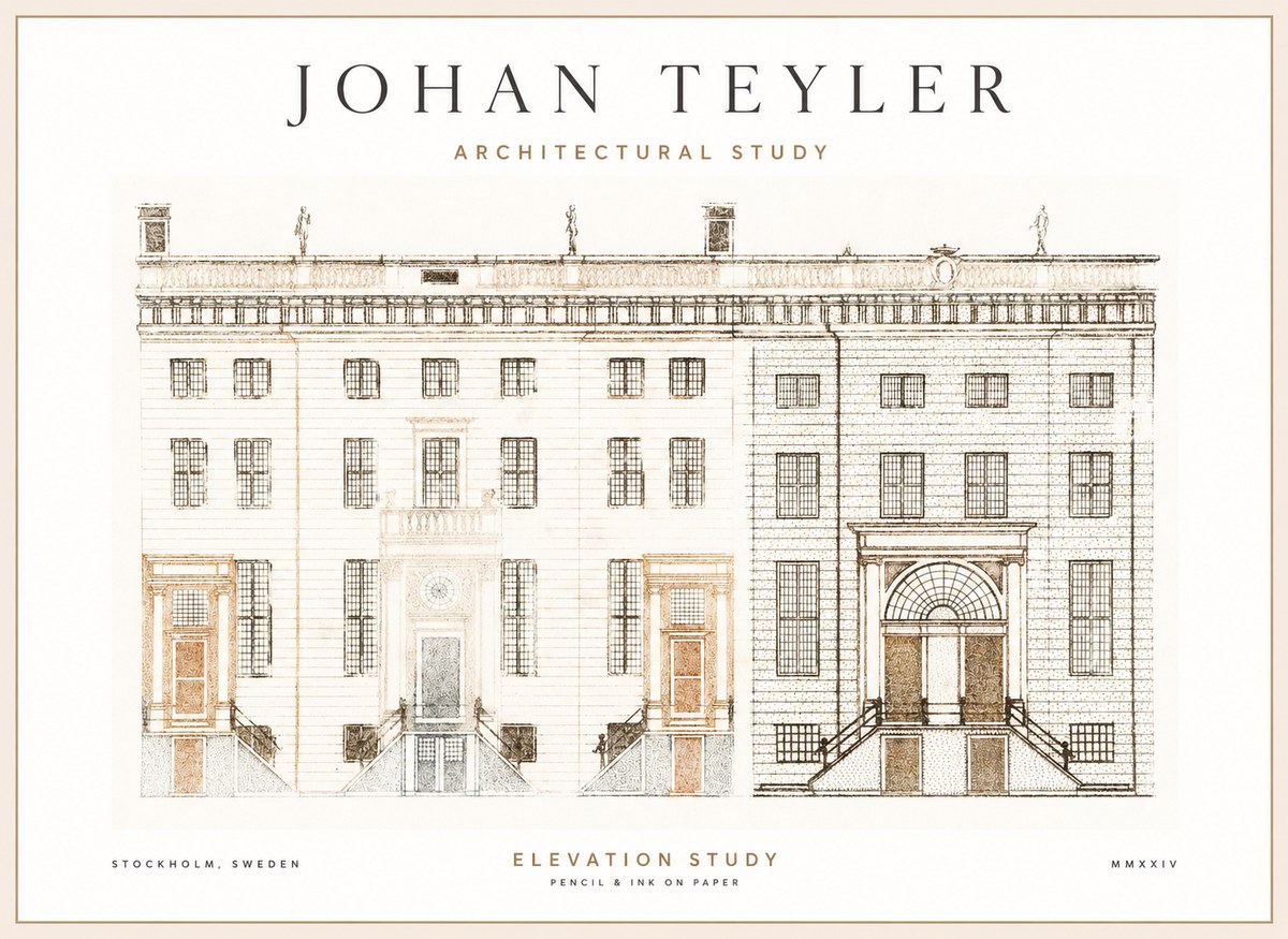 Johan Teyler Elevation Study No1 - Plakát