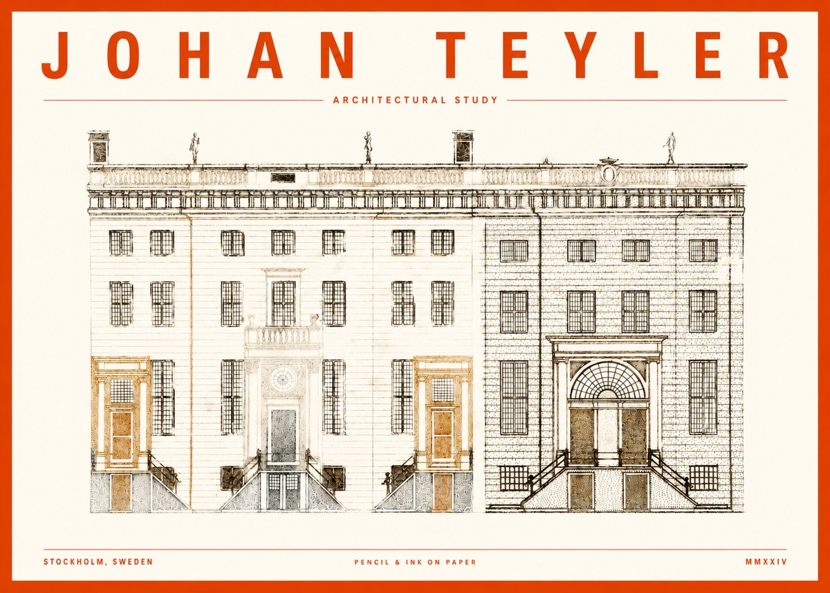 Johan Teyler Elevation Study No2 - Plakát