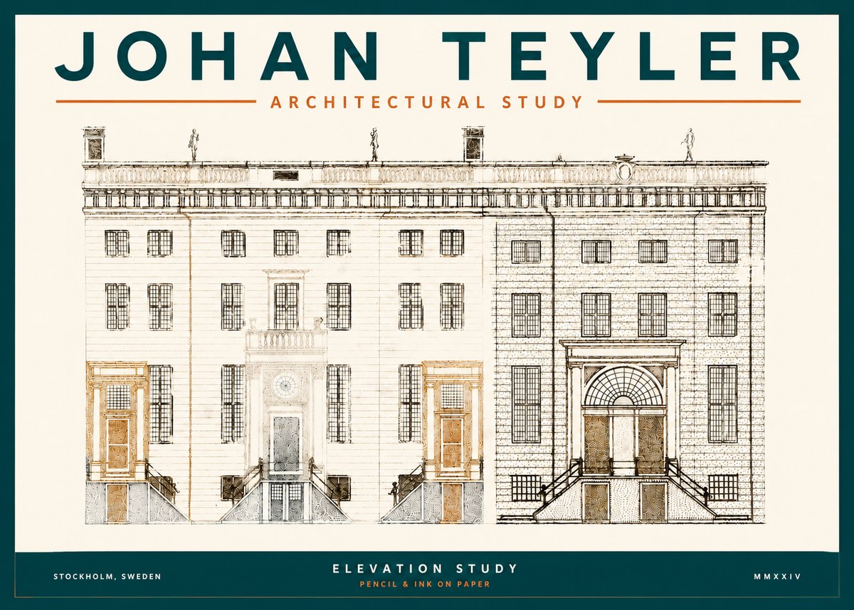 Johan Teyler Elevation Study No3 - Plakát