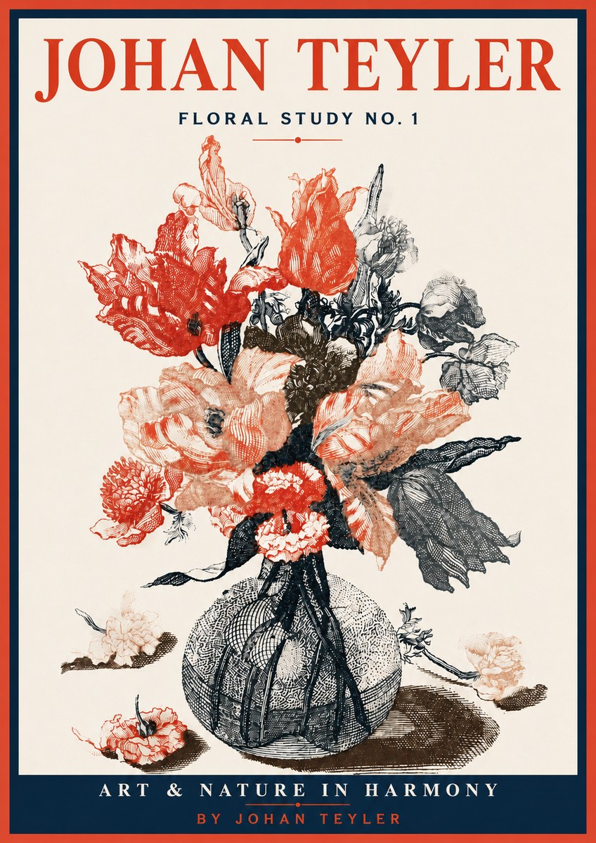 Johan Teyler Botanical Study No. 1 No4 - Plakát