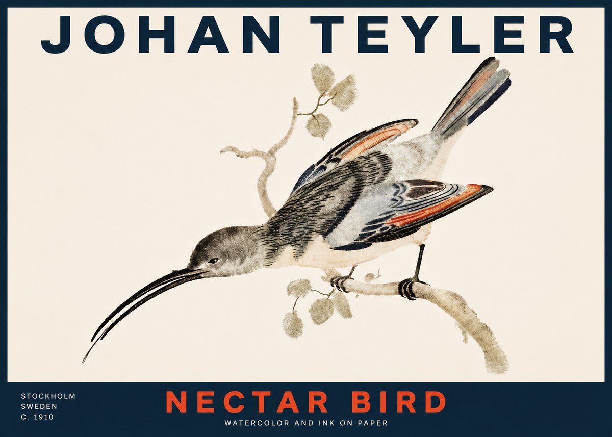 Johan Teyler Nectar Bird No4 - Plakát