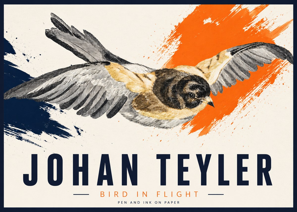 Johan Teyler Bird in Flight I No2 - Plakát