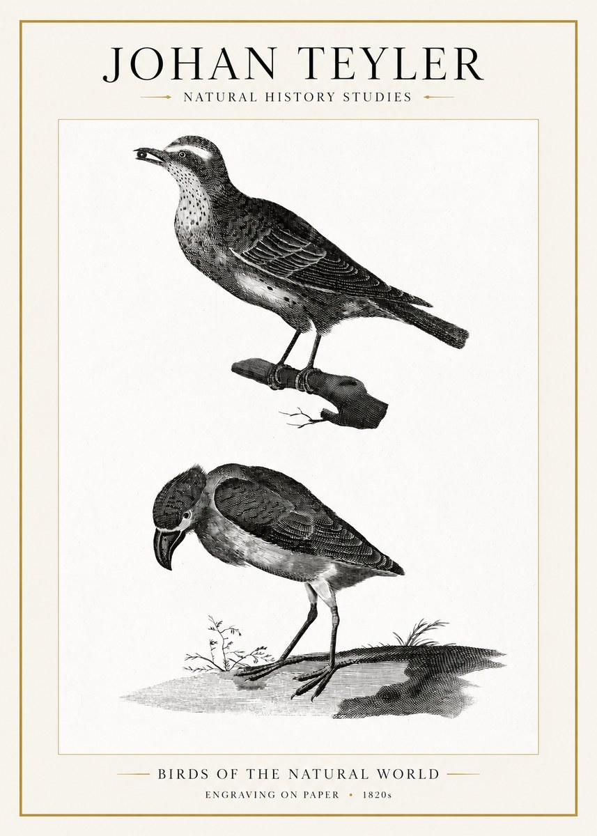 Johan Teyler Birds of the Natural World No1 - Plakát