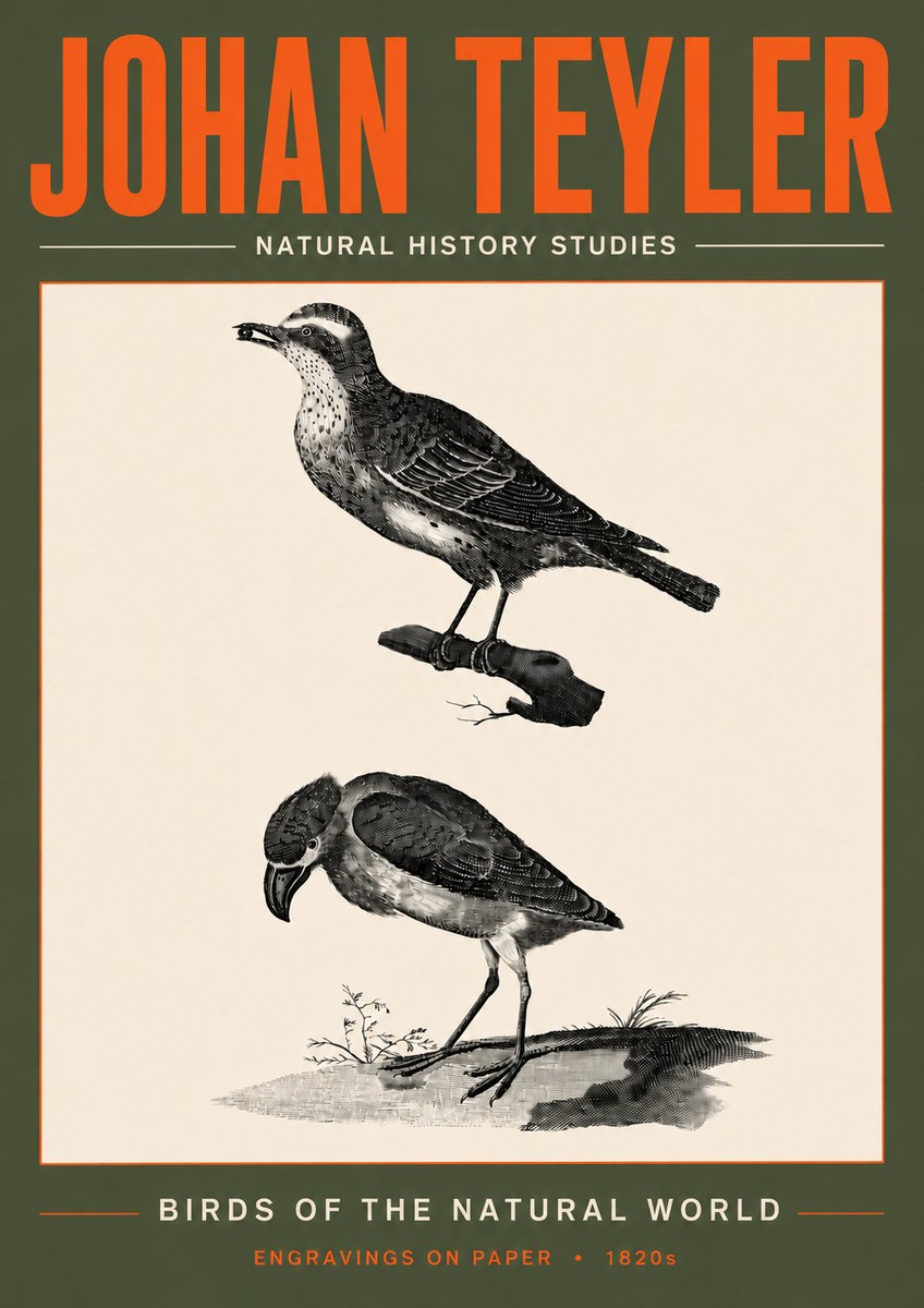 Johan Teyler Birds of the Natural World No6 - Plakát