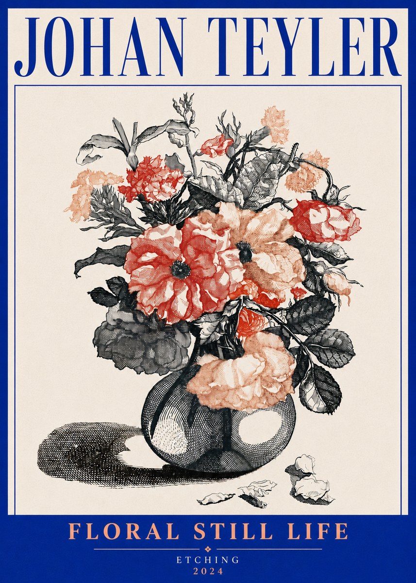 Johan Teyler Floral Still Life I No5 - Plakát