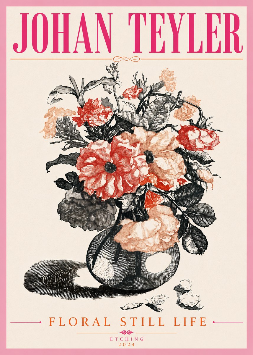 Johan Teyler Floral Still Life I No6 - Plakát