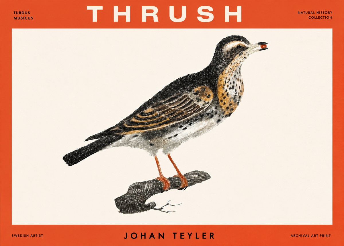 Johan Teyler Thrush No2 - Plakát