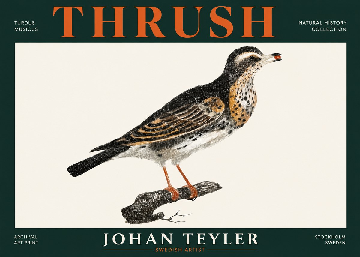 Johan Teyler Thrush No5 - Plakát