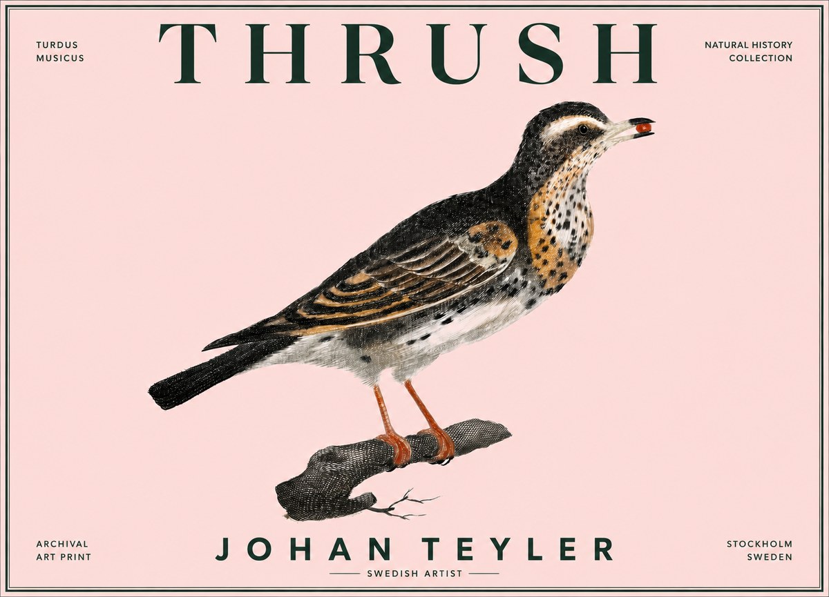 Johan Teyler Thrush No6 - Plakát