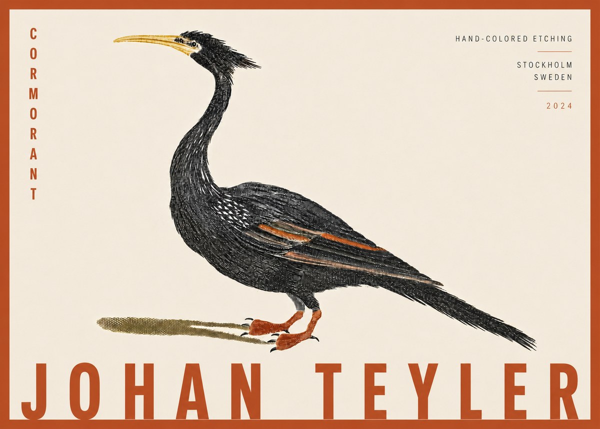 Johan Teyler Cormorant No4 - Plakát
