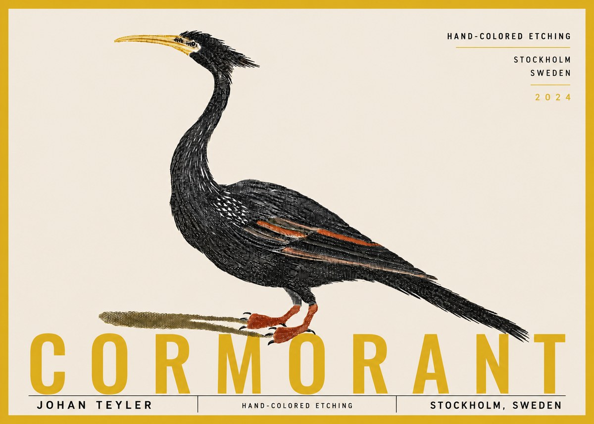 Johan Teyler Cormorant No6 - Plakát