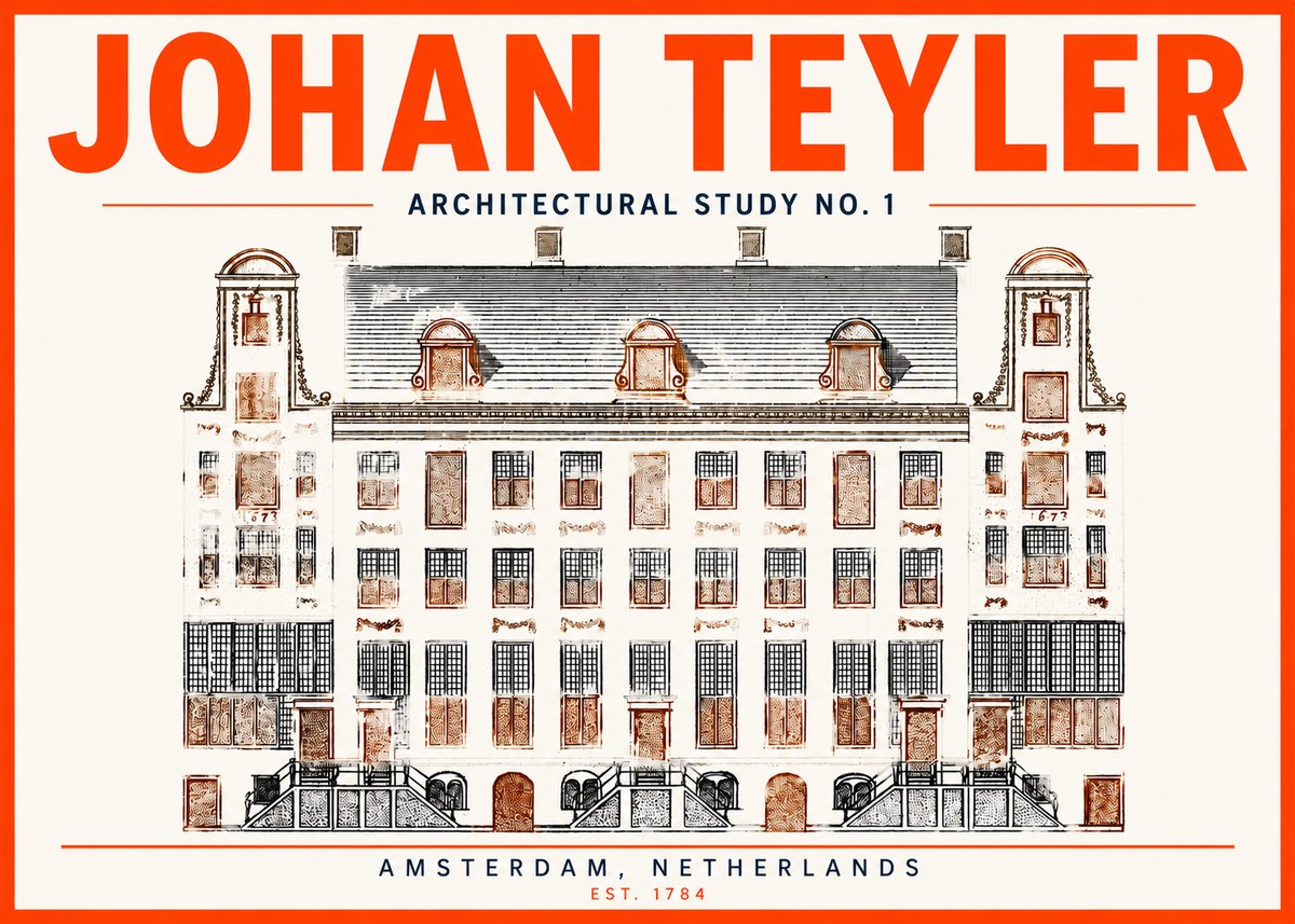 Johan Teyler Architectural Study No. 1 I No3 - Plakát