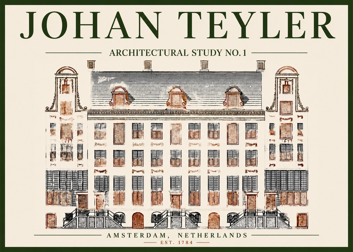 Johan Teyler Architectural Study No. 1 I No4 - Plakát