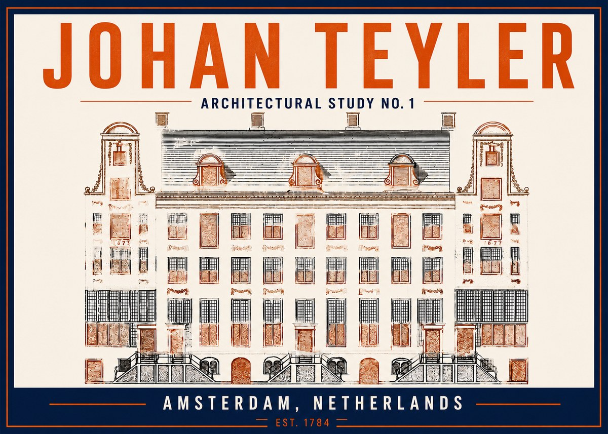 Johan Teyler Architectural Study No. 1 I No5 - Plakát