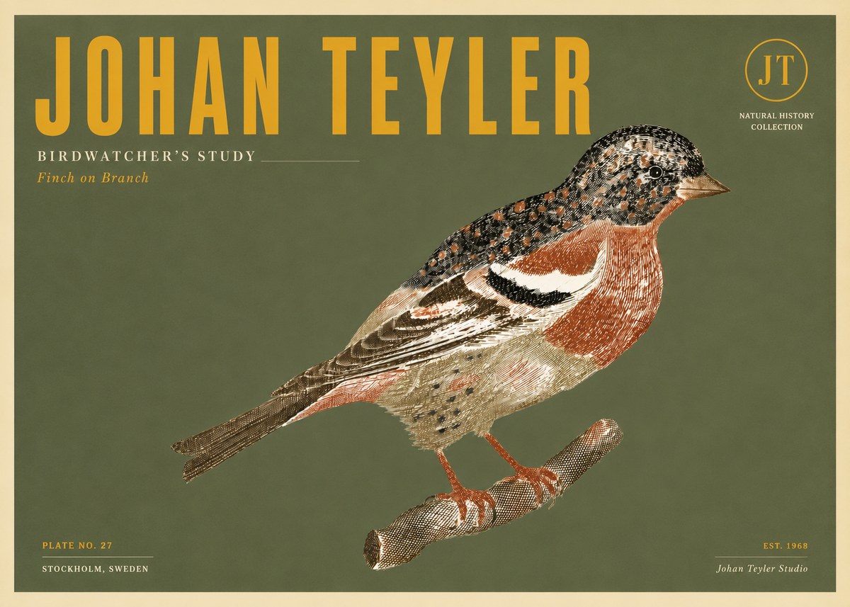 Johan Teyler Finch on Branch No5 - Plakát