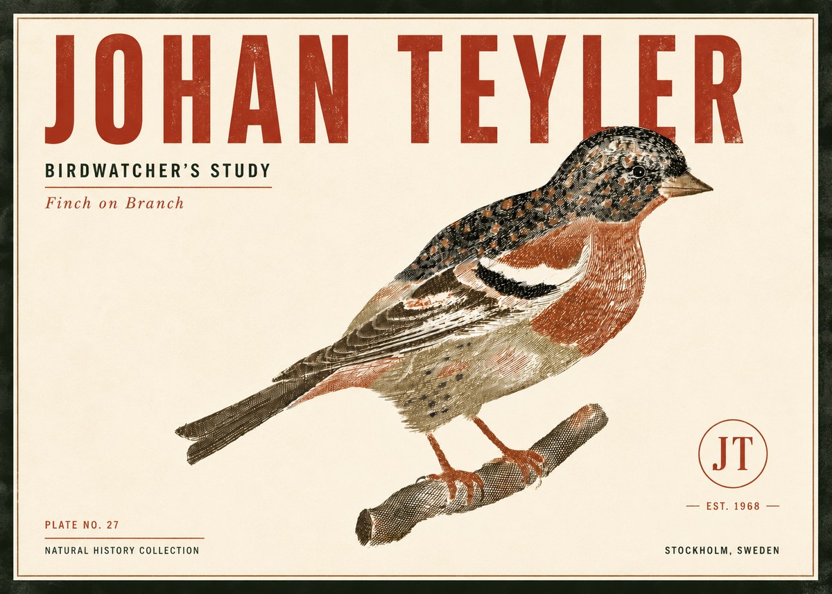 Johan Teyler Finch on Branch No6 - Plakát