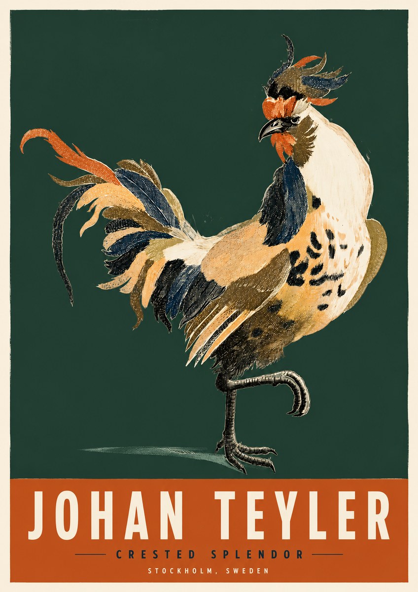 Johan Teyler Crested Splendor No2 - Plakát