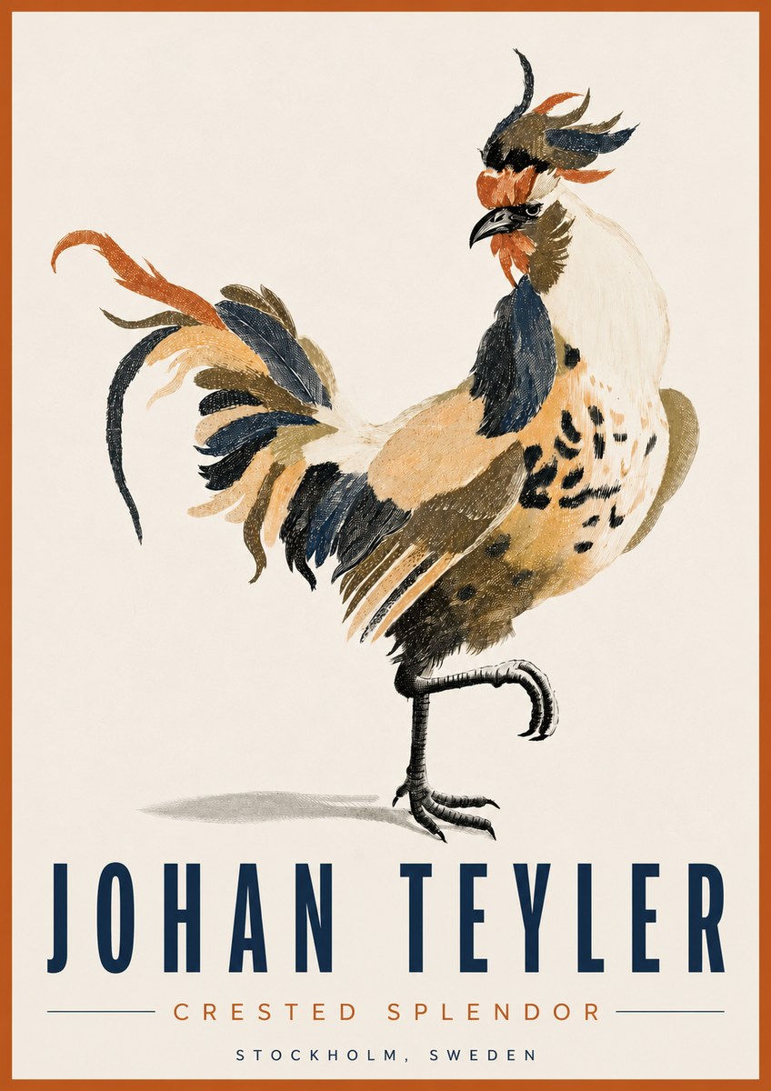 Johan Teyler Crested Splendor No4 - Plakát