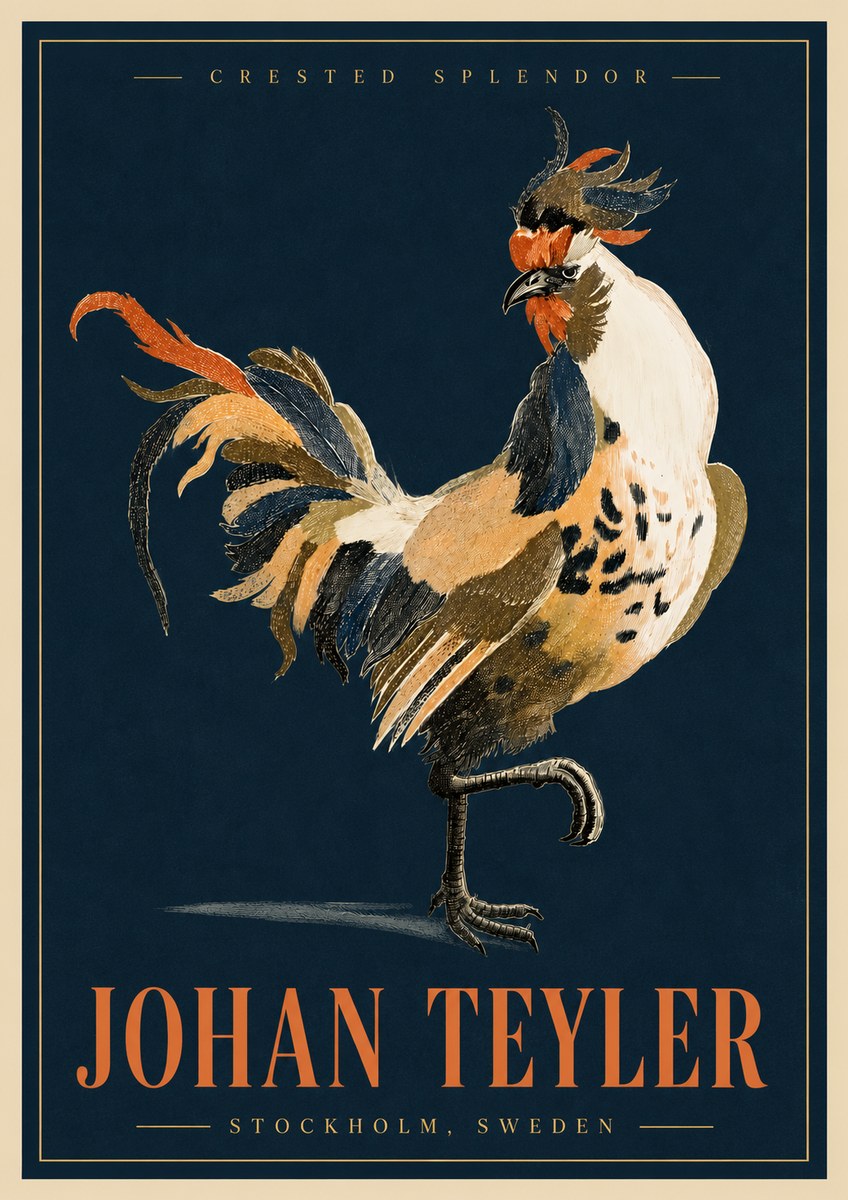 Johan Teyler Crested Splendor No5 - Plakát