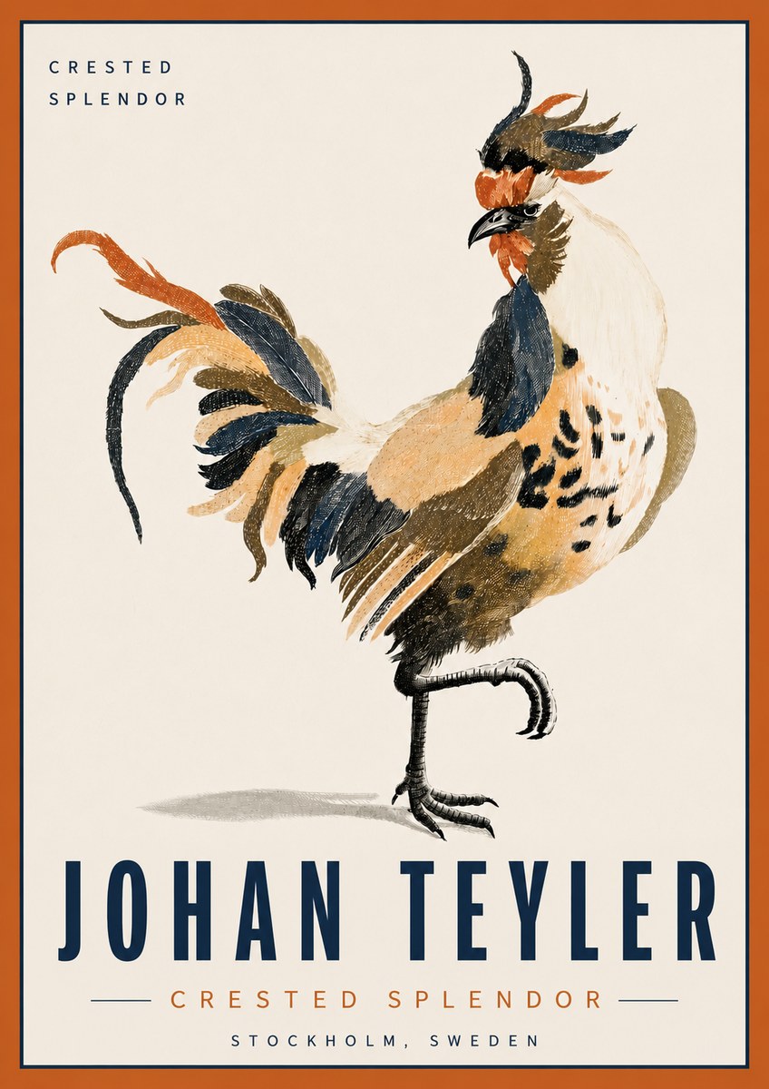 Johan Teyler Crested Splendor No6 - Plakát