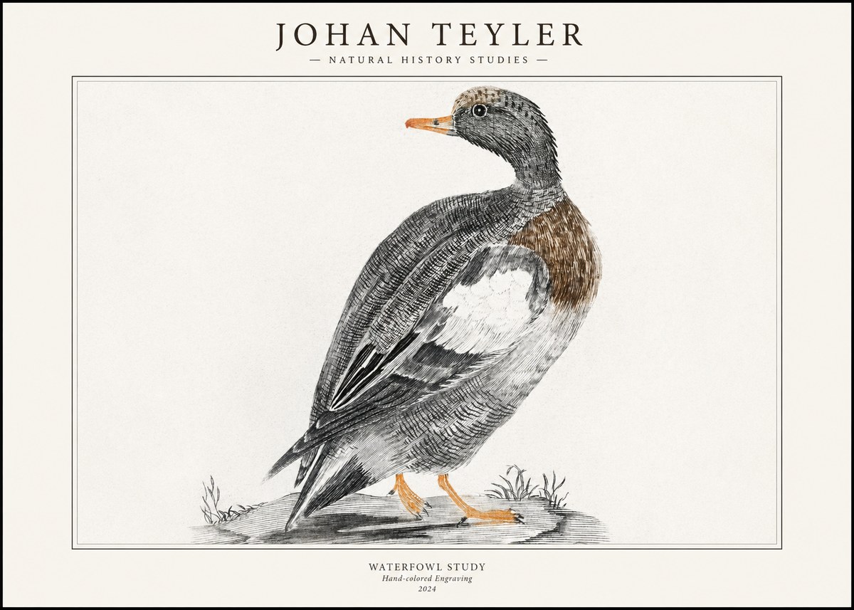 Johan Teyler Waterfowl Study No1 - Plakát
