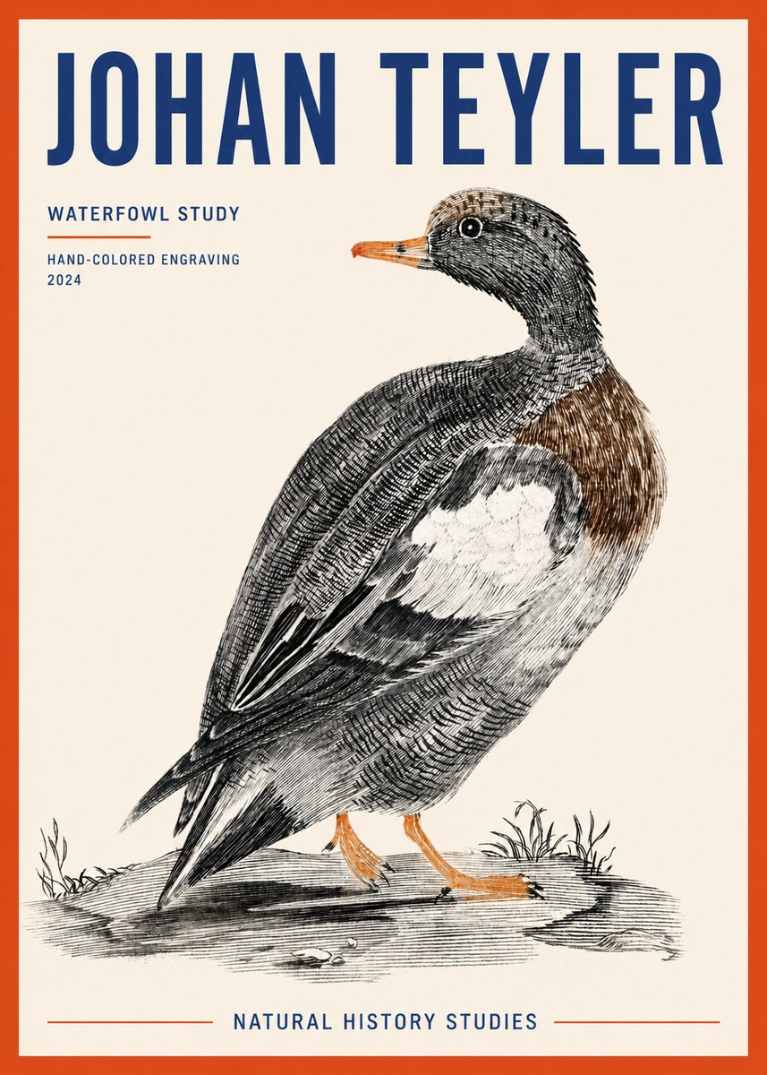 Johan Teyler Waterfowl Study No2 - Plakát