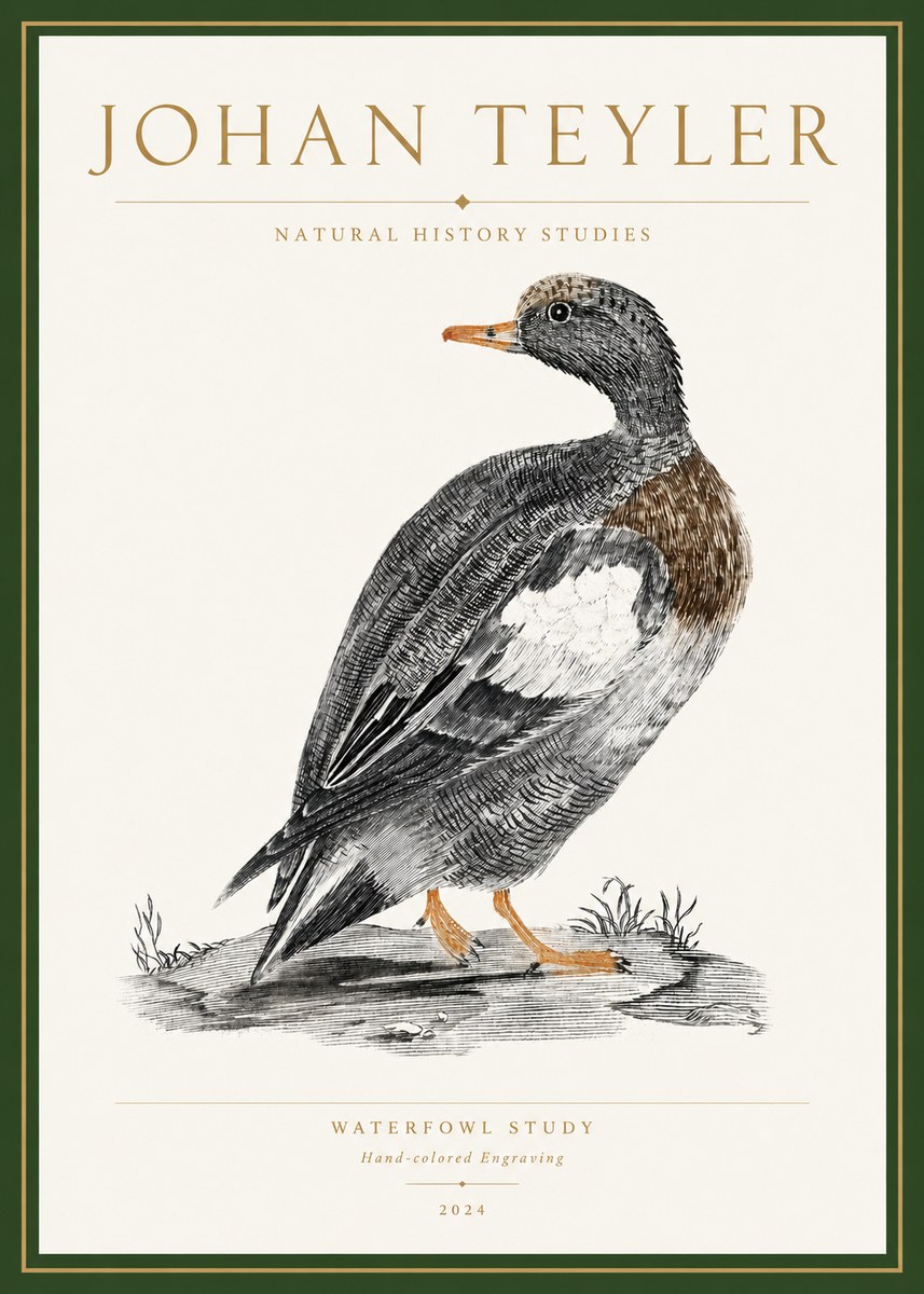 Johan Teyler Waterfowl Study No3 - Plakát