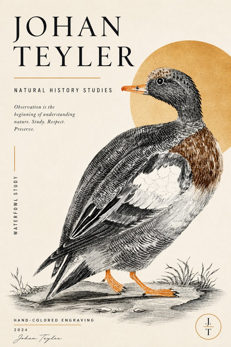 Johan Teyler Waterfowl Study No6 - Plakát