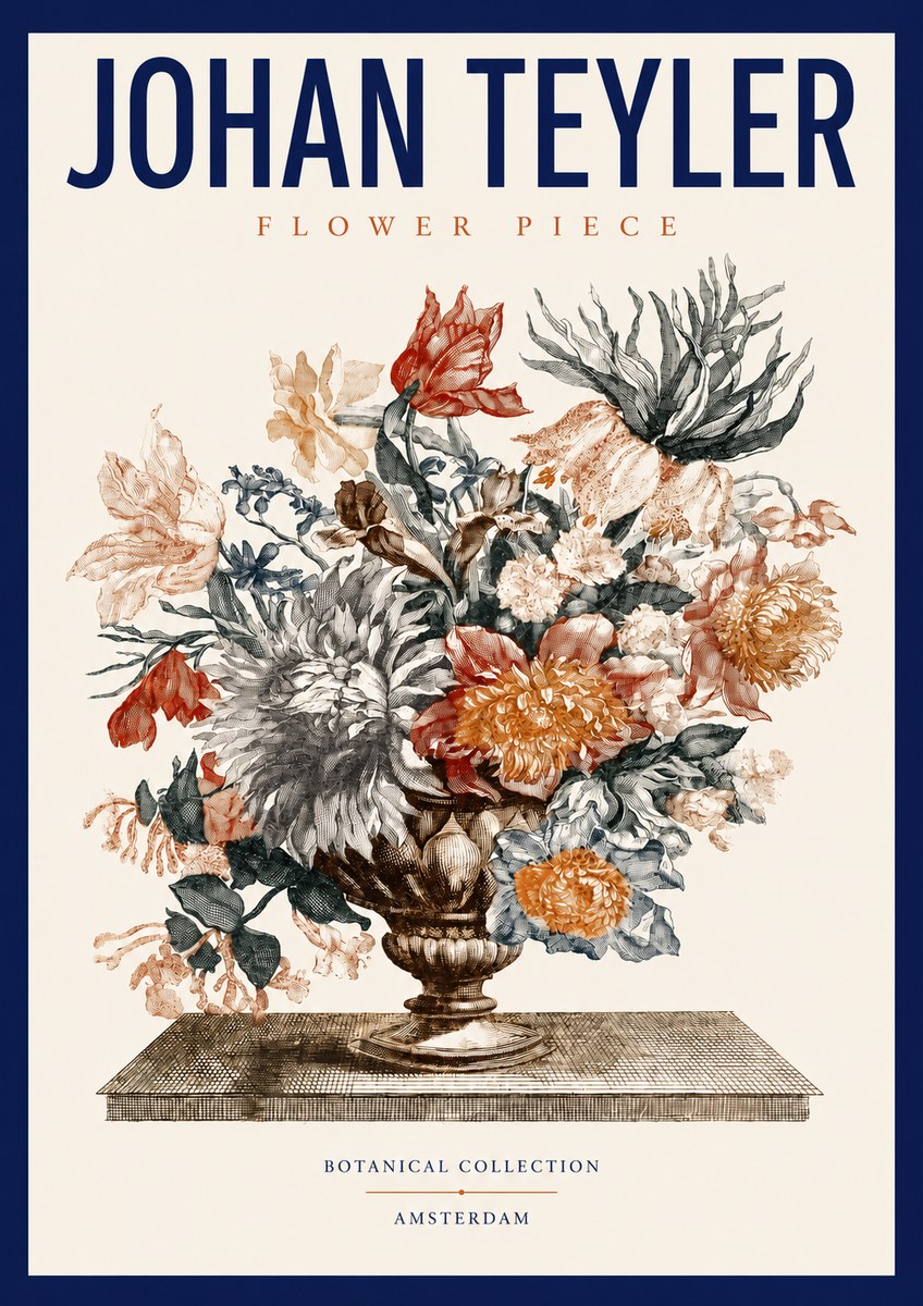 Johan Teyler Flower Piece No3 - Plakát