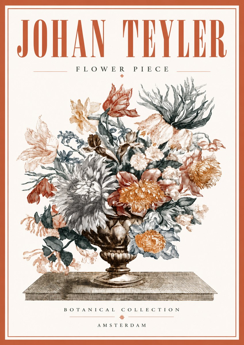 Johan Teyler Flower Piece No5 - Plakát