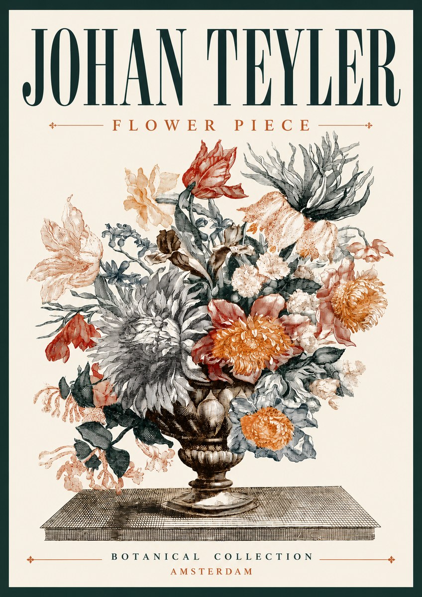 Johan Teyler Flower Piece No6 - Plakát
