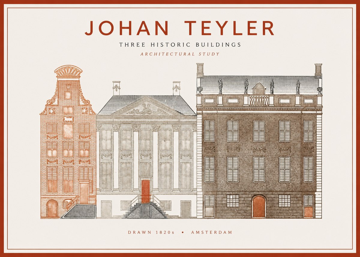 Johan Teyler Three Historic Buildings No1 - Plakát
