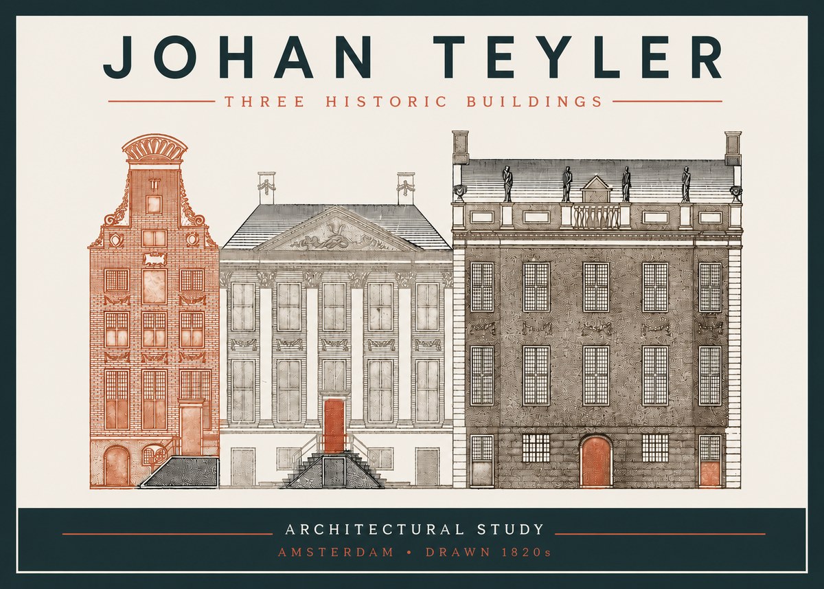 Johan Teyler Three Historic Buildings No3 - Plakát
