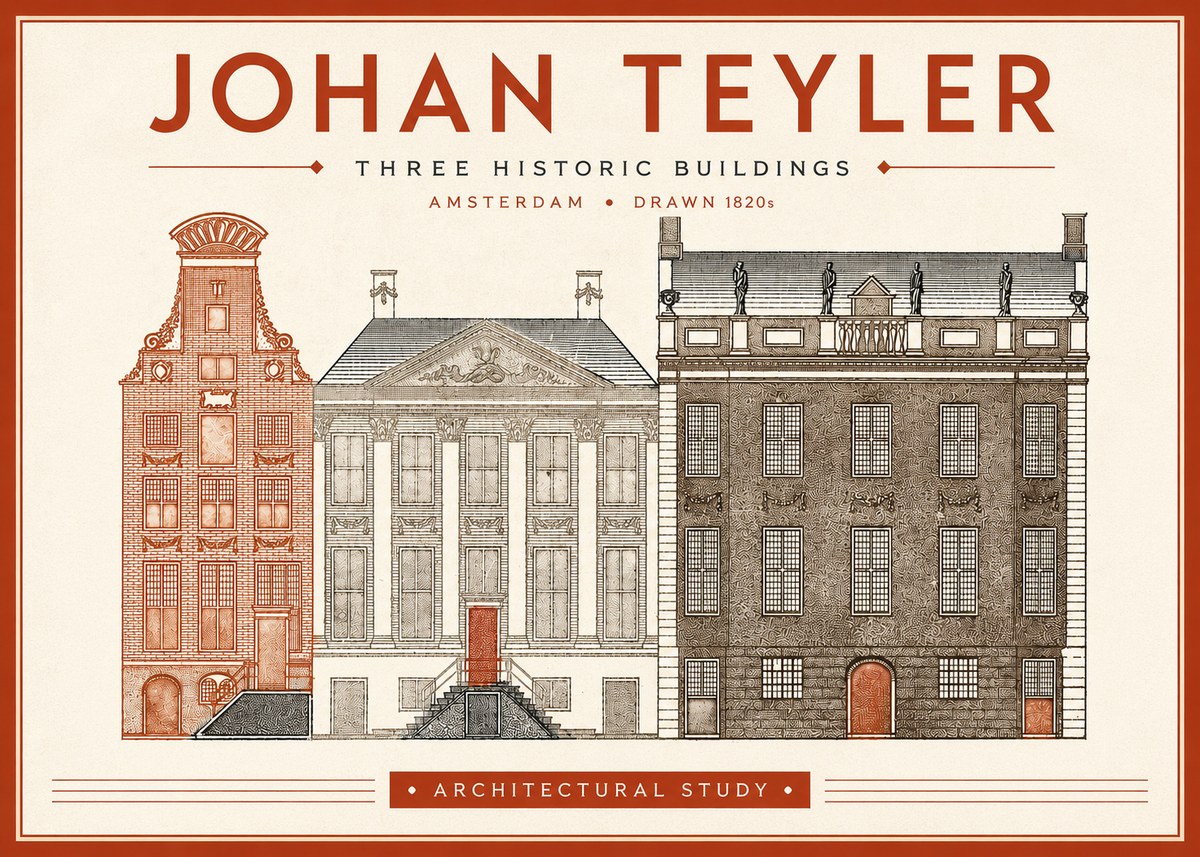 Johan Teyler Three Historic Buildings No4 - Plakát