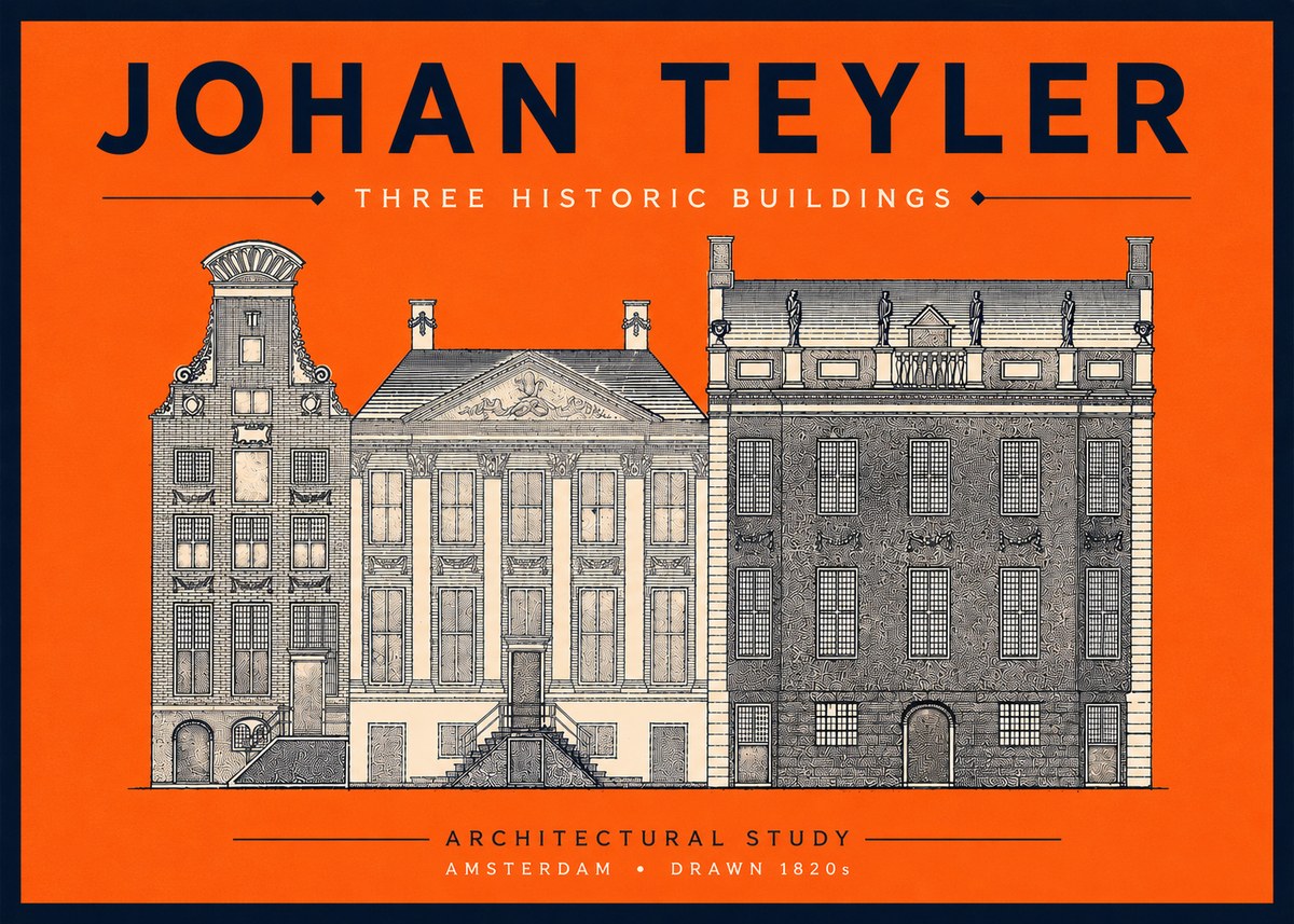 Johan Teyler Three Historic Buildings No5 - Plakát