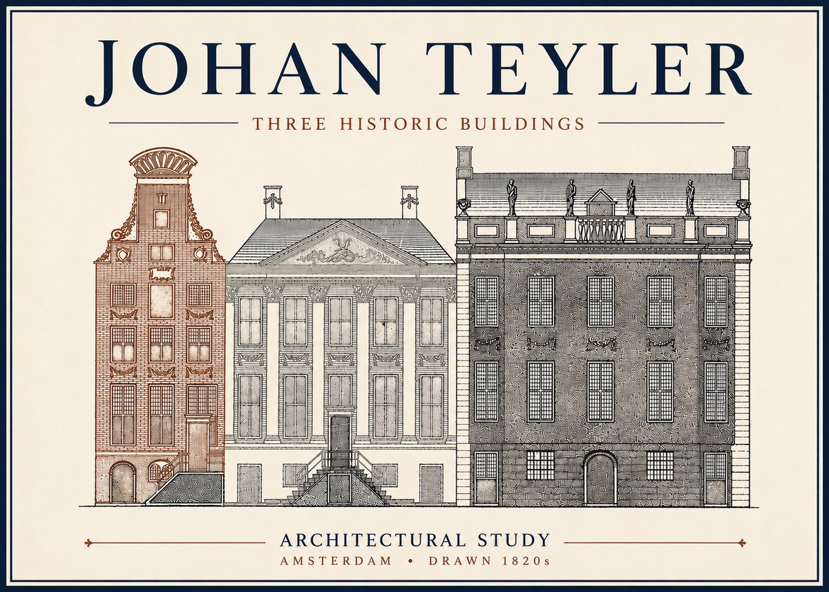 Johan Teyler Three Historic Buildings No6 - Plakát