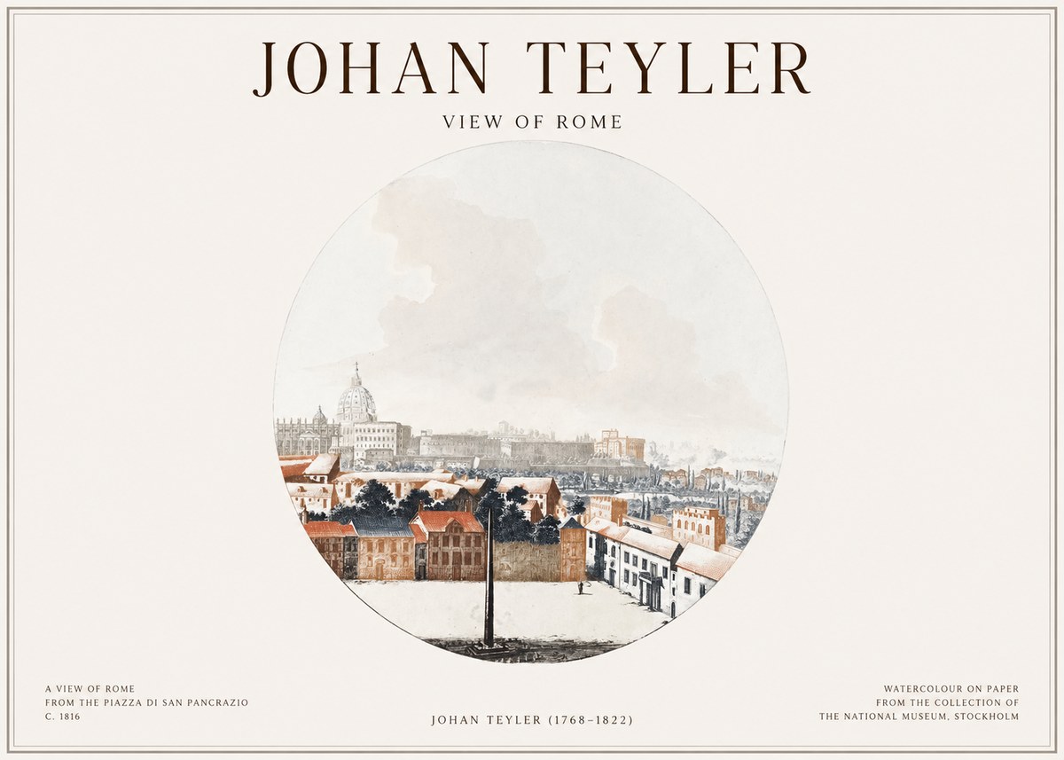 Johan Teyler View of Rome No1 - Plakát