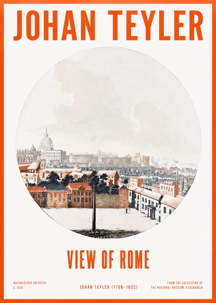 Johan Teyler View of Rome No2 - Plakát