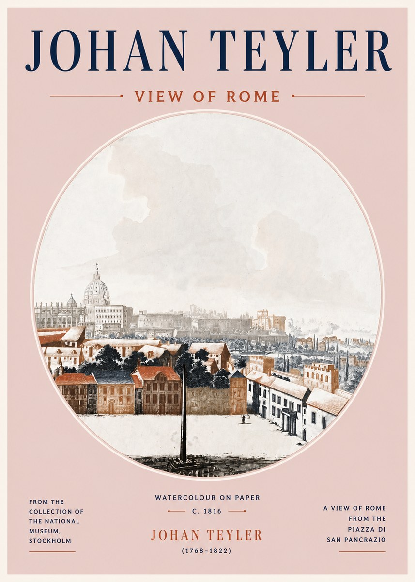 Johan Teyler View of Rome No5 - Plakát