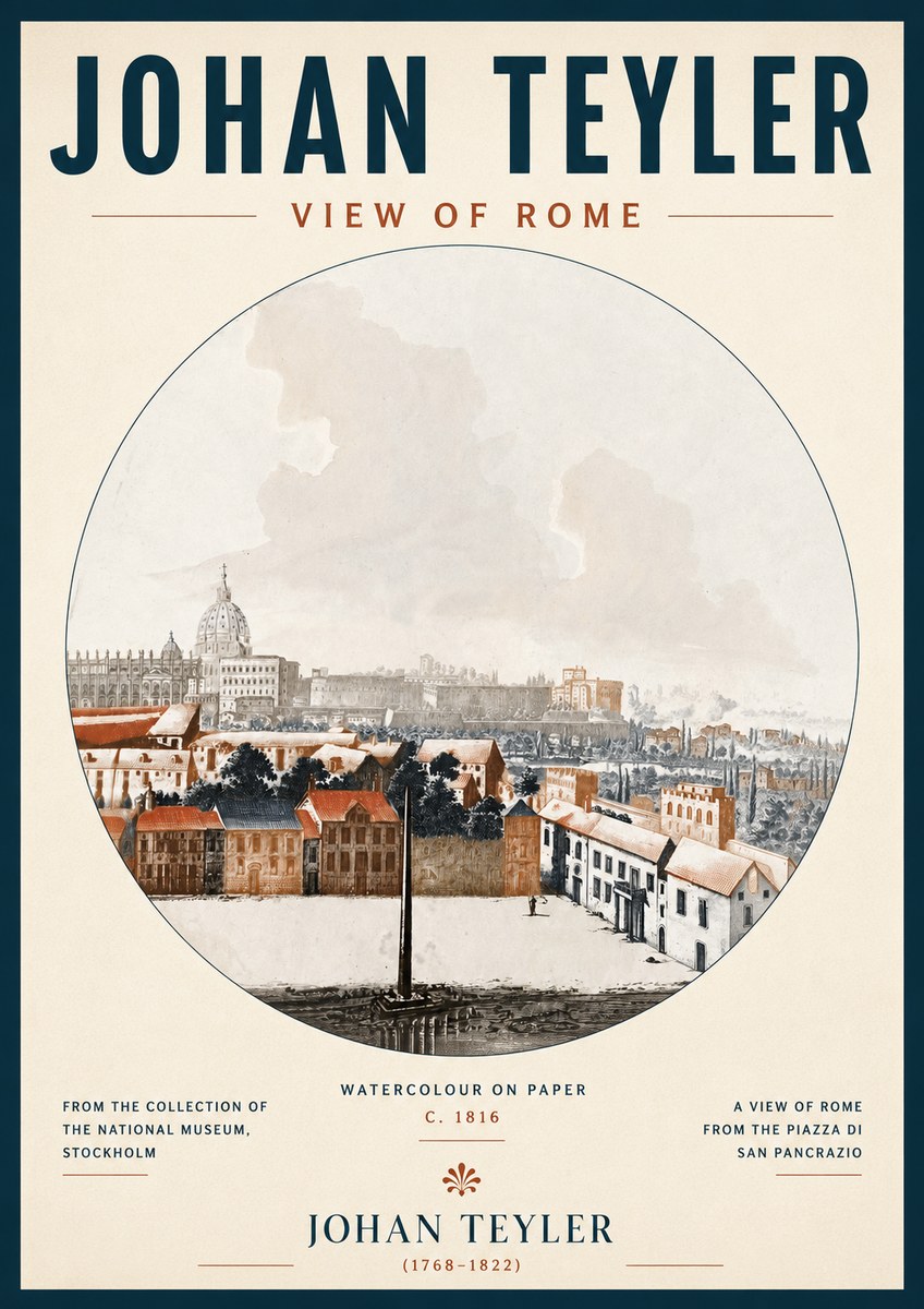 Johan Teyler View of Rome No6 - Plakát
