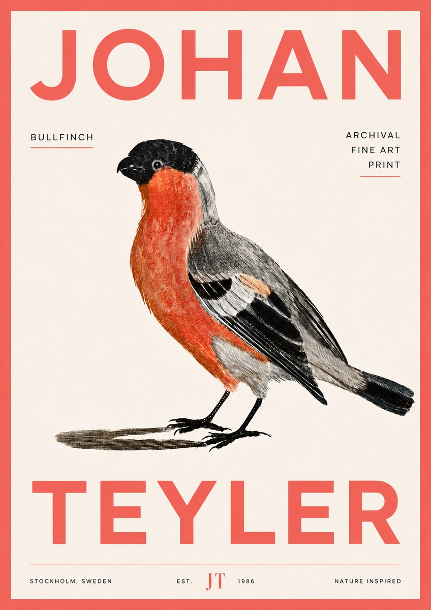 Johan Teyler Bullfinch No6 - Plakát